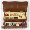 Image 2 : ESTATE WOODEN JEWELRY BOX WITH ESTATE JEWELRY
