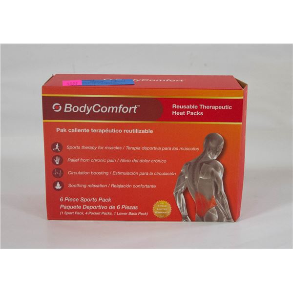 NEW BODY COMFORT REUSABLE HEAT PACKS - 6PCS SPORTS