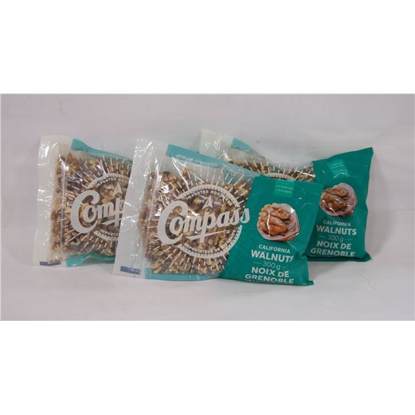 3 CALIFORNIA WALNUT PACKS 300 GRAM BAGS BB 6/24