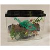 Image 1 : SMALL FISH TANK W/PUMP & PLANTS