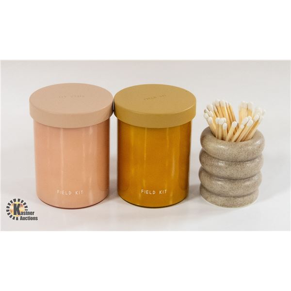 NEW 2 FIELD KIT SOYA CANDLES LIDDED