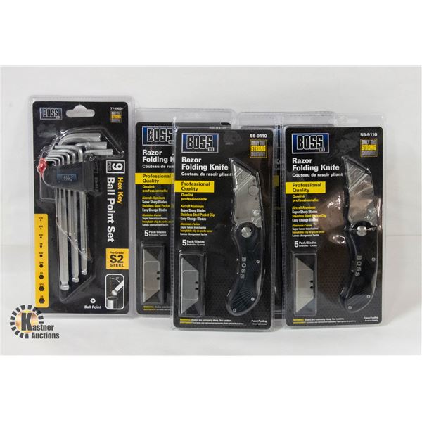 NEW 5 BOSS ITEMS RAZOR FOLDING