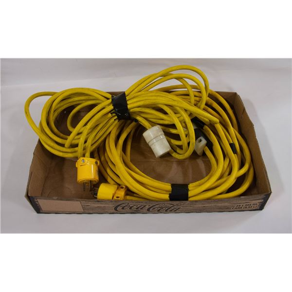 TWO 25 FT TWIST-LOCK EXTENSION CORDS