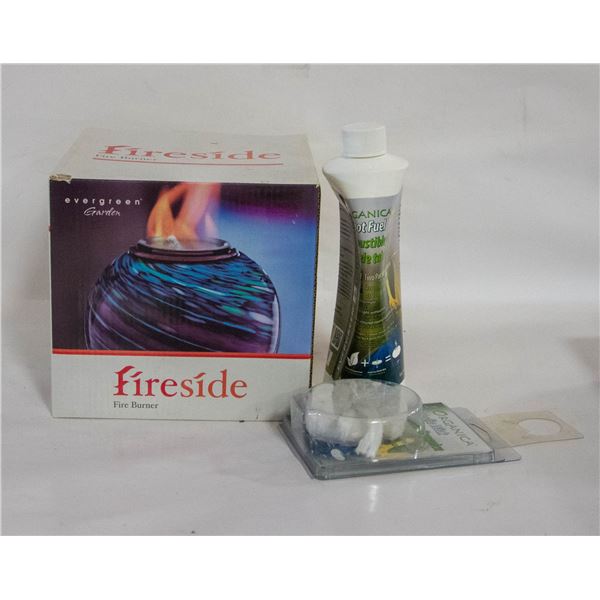 NEW - FIRESIDE FIREBOWL + FUEL & WICK
