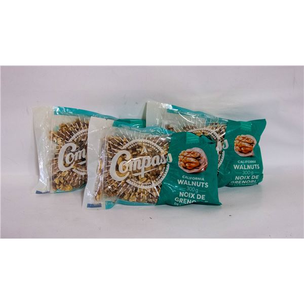 3 CALIFORNIA WALNUT PACKS 300 GRAM BAGS BB 6/24