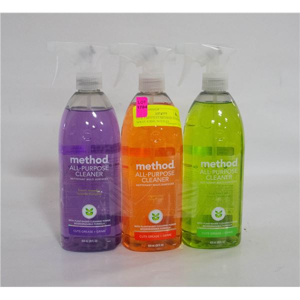 NEW 3 BOTTLES METHOD ASSORTED SPRAY 828ML BOTTLES