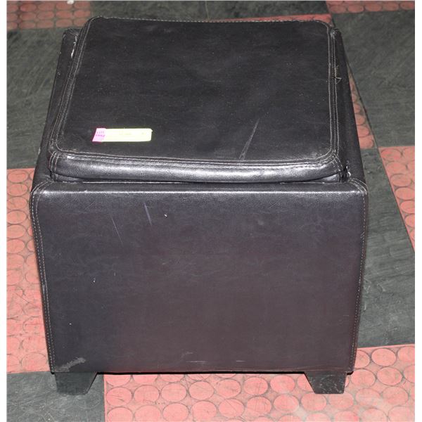 FOOT STOOL STORAGE BOX WITH SERVING TRAY