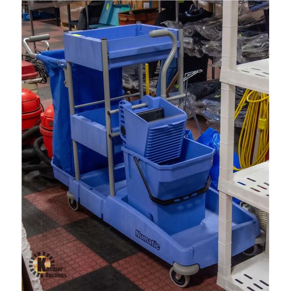 NUMATIC JANITORIAL CART WITH WRING BUCKET