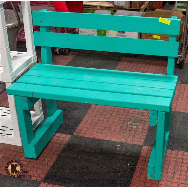 TEAL SITTING BRENCH 35"L X 15"W X 32" H