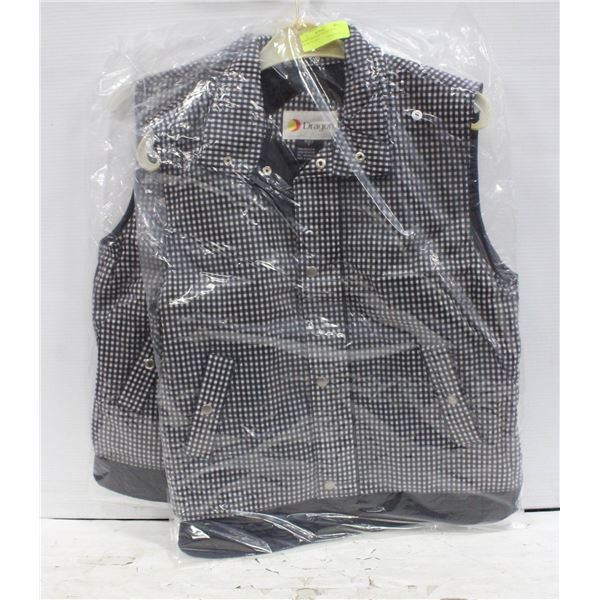 2 NEW S DRAGON COLLECTION BLK/WYTE VEST