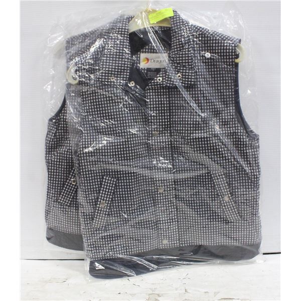 2 NEW M DRAGON COLLECTION BLK/WYTE VEST