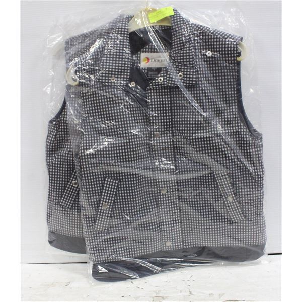 2 NEW M DRAGON COLLECTION BLK/WYTE VEST