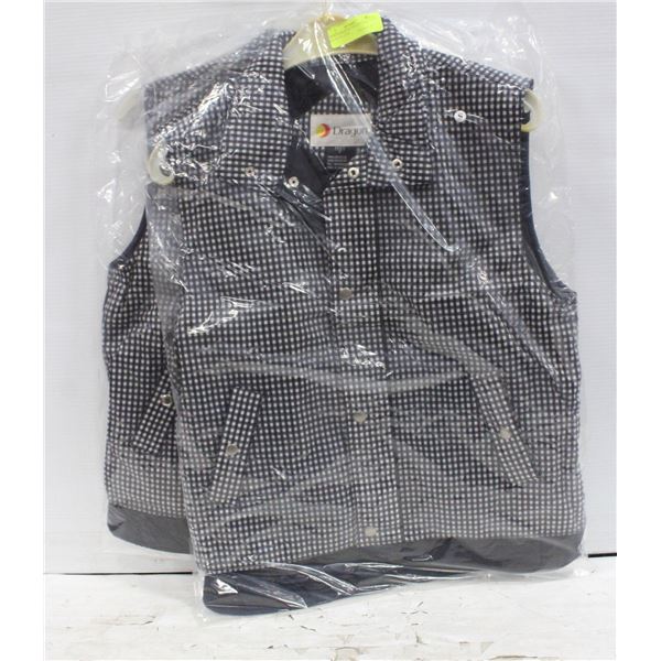 2 NEW M DRAGON COLLECTION BLK/WYTE VEST