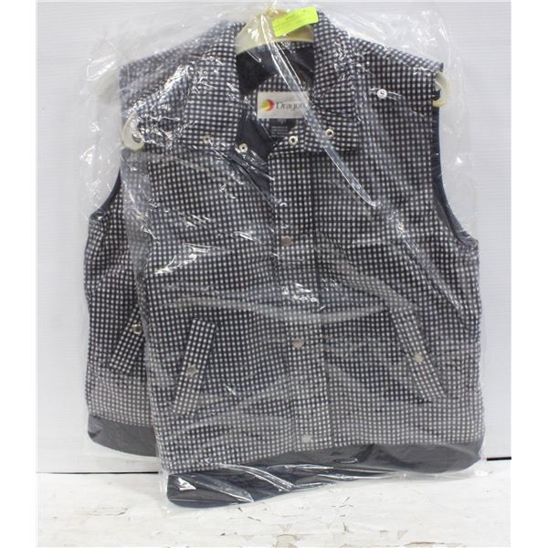 2 NEW M DRAGON COLLECTION BLK/WYTE VEST