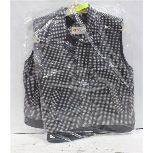 2 NEW M DRAGON COLLECTION BLK/WYTE VEST