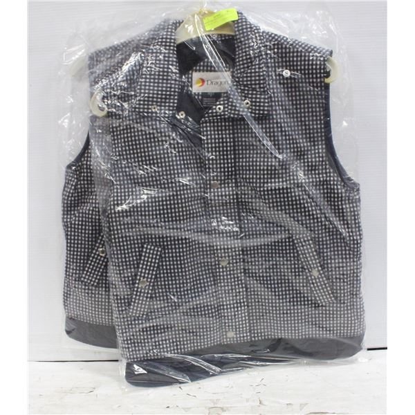 2 NEW M DRAGON COLLECTION BLK/WYTE VEST