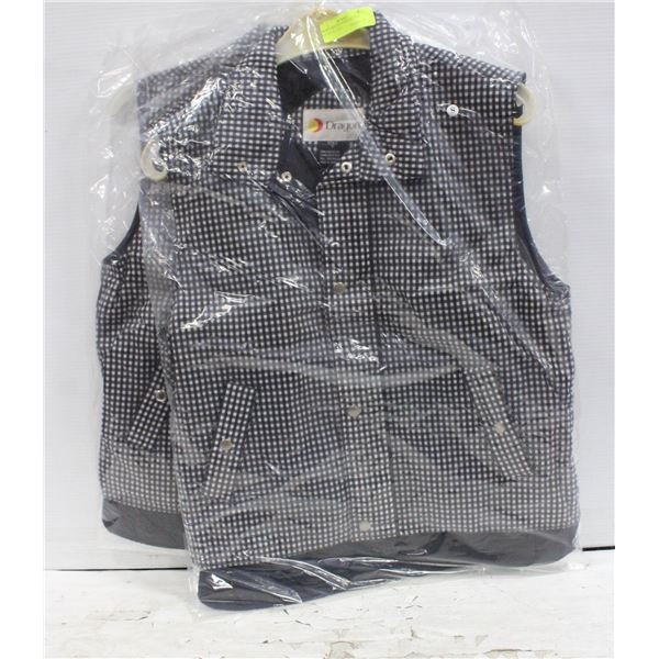 2 NEW M DRAGON COLLECTION BLK/WYTE VEST