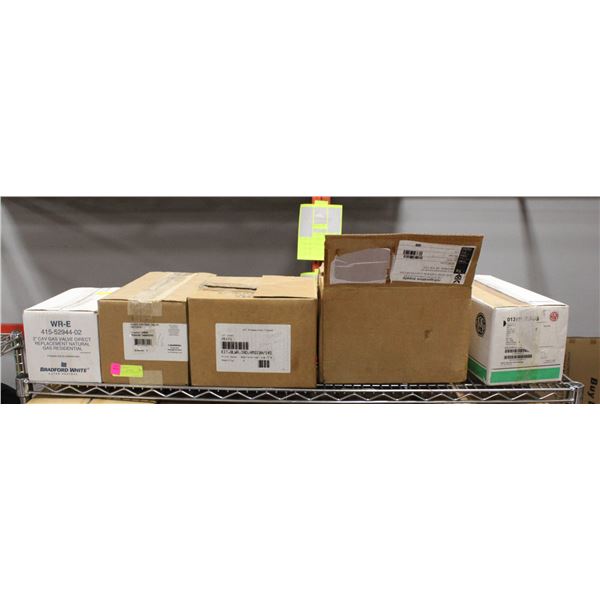 SHELF OF HVAC COMPONENTS