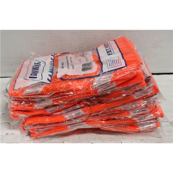 BUNDLE OF 10 BRAND NEW HI-VIZ SAFETY VESTS