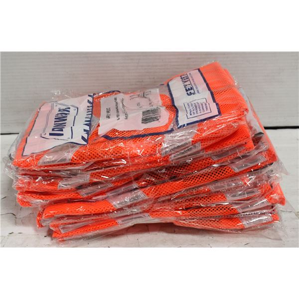 BUNDLE OF 10 BRAND NEW HI-VIZ SAFETY VESTS