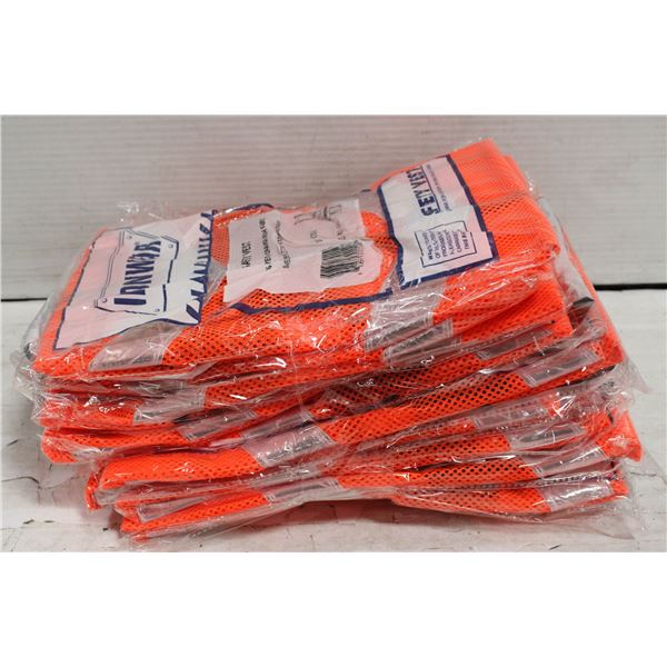 BUNDLE OF 10 BRAND NEW HI-VIZ SAFETY VESTS