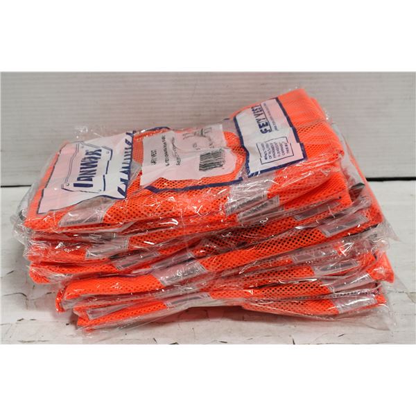 BUNDLE OF 10 BRAND NEW HI-VIZ SAFETY VESTS