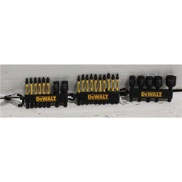 3 PACKS OF DEWALT NUT / SCREWDRIVER BITS