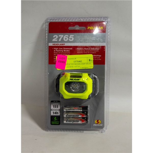 2765 PELICAN HEADLAMP HIGH, LOW, DOWNCAST &
