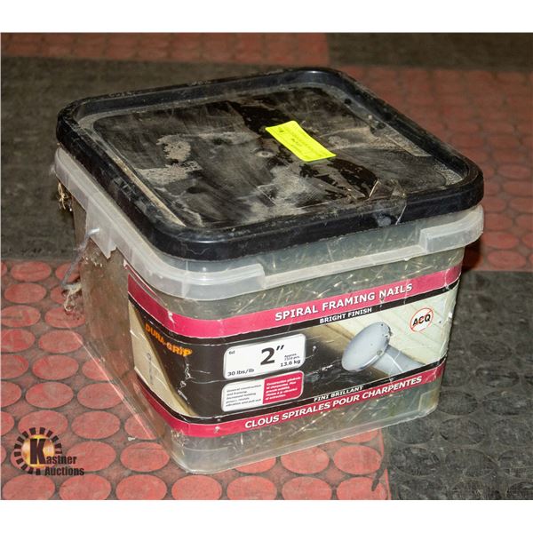 BRAND NEW BOX OF SPIRAL STEEL NAILS