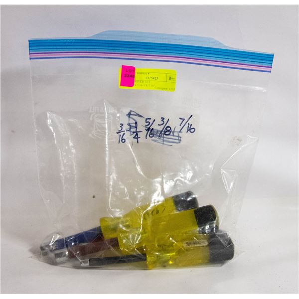 NUT DRIVER SET 3/16-1/4-5/16-3/8-7/16"