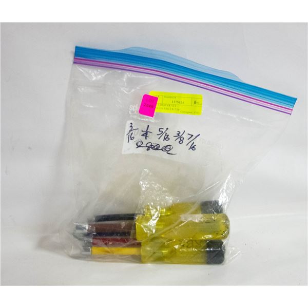 NUT DRIVER SET 3/16-1/4-5/16-3/8-7/16"