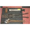 Image 1 : LOT OF TOOLS INCL SLEDGEHAMMER, STEEL CUTTERS