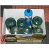 Image 1 : LOT OF 6 MINI GREEN PROPANE TANKS (FULL)