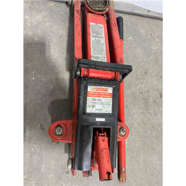 Motomaster Hydraulic Trolley Jack & 2 Axel Stands