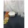 Image 1 : Corningware 20 Cup Casserole Dish, Woven Heat Mats & Assorted Glassware