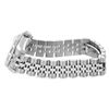 Image 7 : Rolex Ladies Stainless Steel Quickset Sapphire Silver Pyramid Diamond Datejust H