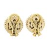 Image 2 : 14k Yellow Gold 2.05 ctw Round Diamond Cluster Stud Omega Earrings & Baguette Ha