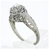 Image 8 : Antique Art Deco 18k Gold GIA 0.94 ctw European Diamond Filigree Engagement Ring
