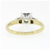 Image 6 : Vintage 14k TT Gold Illusion Prong Round Diamond Three 3 Stone Engagement Ring
