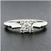 Image 2 : Vintage 14k White Gold Old European Illusion Diamond Solitaire Engagement Ring
