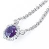 Image 2 : 2.08 ctw UNHEATED Pinkish Purple KASHMIR Sapphire and 0.53 ctw Diamond 14K White