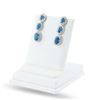 Image 2 : 4.34 ctw Blue Sapphire and 0.86 ctw Diamond 14K White Gold Earrings