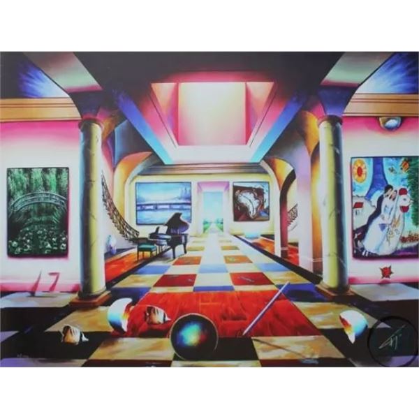 FERJO MELTING TIME ACROSS FROM THE BRIDGE SIGNED ORIGINAL