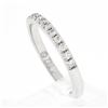 Image 8 : NEW Classic 18k White Gold 0.25 ctw Round Prong Diamond 2.2mm Wedding Band Ring