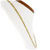 Image 4 : Italian Solid 14K Yellow Gold 16.5" Long 3.6mm Figaro Link Chain Necklace