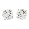 Image 1 : NEW Platinum 3.06 ctw GIA Round Brilliant Diamond Martini 4 Prong Stud Earrings