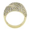 Image 6 : 14k Yellow Gold 2 ctw Pave Round Brilliant Diamond Wide Domed Cocktail Band Ring