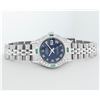 Image 5 : Rolex Ladies Quickset Stainless Steel Blue Roman 18K White Gold Diamond & Emeral