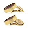 Image 3 : Antique Mens 14k Gold Round Bezel Carved Intaglio Carnelian & Gold Cuff Links