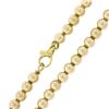 Image 4 : Vintage Italian 14k Gold 31" 5.15mm Round Bead Ball on Wheat Link Chain Necklace